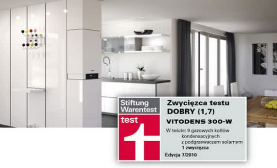 Vitodens 300-W zwycięzcą rankingu "Stiftung Warentest"