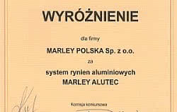 Marley wyróżniony na Ogólnopolskim Salonie Dekarskim